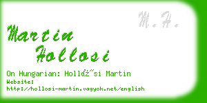 martin hollosi business card